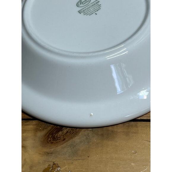 PORTMEIRION Botanic Garden Fuschia Magellanica 8.5" Rim Soup Bowl Leaves Edge - Picture 7 of 10